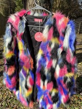 Lilly’s Kloset Taste The Rainbow Faux Fur Coat