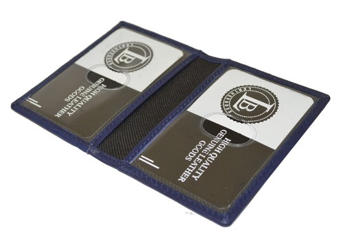 Mini billetera plegable con doble ventana de identificación para tarjeta de crédito delgada de cuero - Imagen 16 de 61