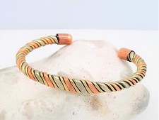 Solid pure copper adjustable bracelet, handmade, free UK delivery, Unisex cuff