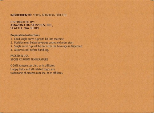 Happy Belly -Med. Roast Coffee Pods, Kona Blend use with Keurig 2.0 K-Cup 100 C - Picture 6 of 11