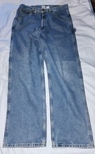 VTG CALVIN KLEIN JEANS MEN'S WORKER CARPENTER PANTS STONE WASH SZ 36W 34IN