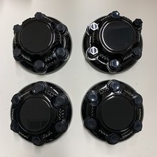 4PCS 6 LUGS Black For CHEVY SILVERADO 1500 TAHOE AVALANCHE CENTER WHEEL CAP HUB