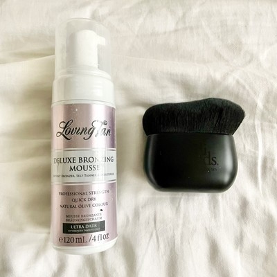 New LOVING TAN Deluxe Bronzing Mousse Ultra Dark Body Brush Self-Tanner Bronzer