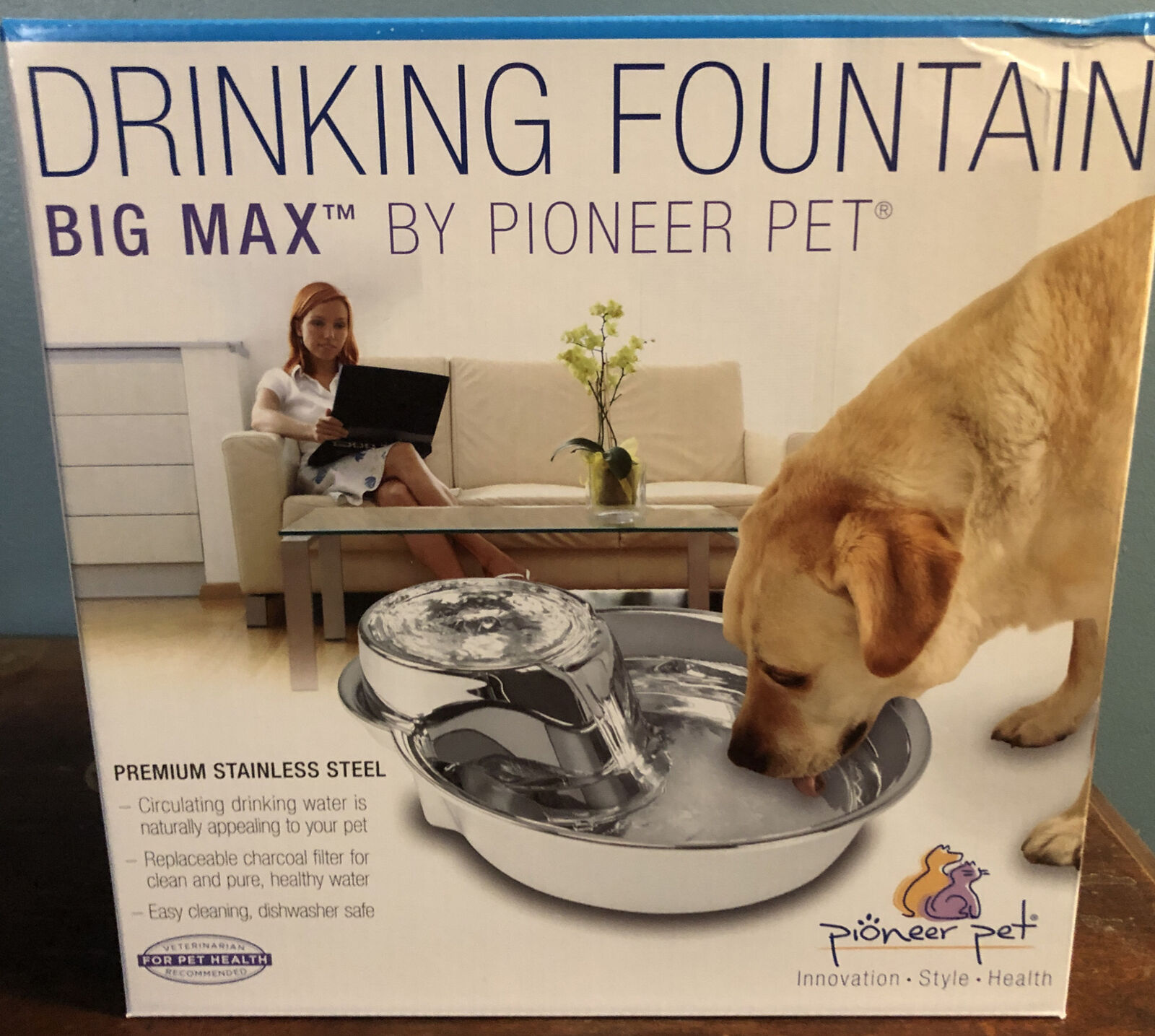 Pioneer Pet Premium Stainless Steel Big Max Drinking Fountain