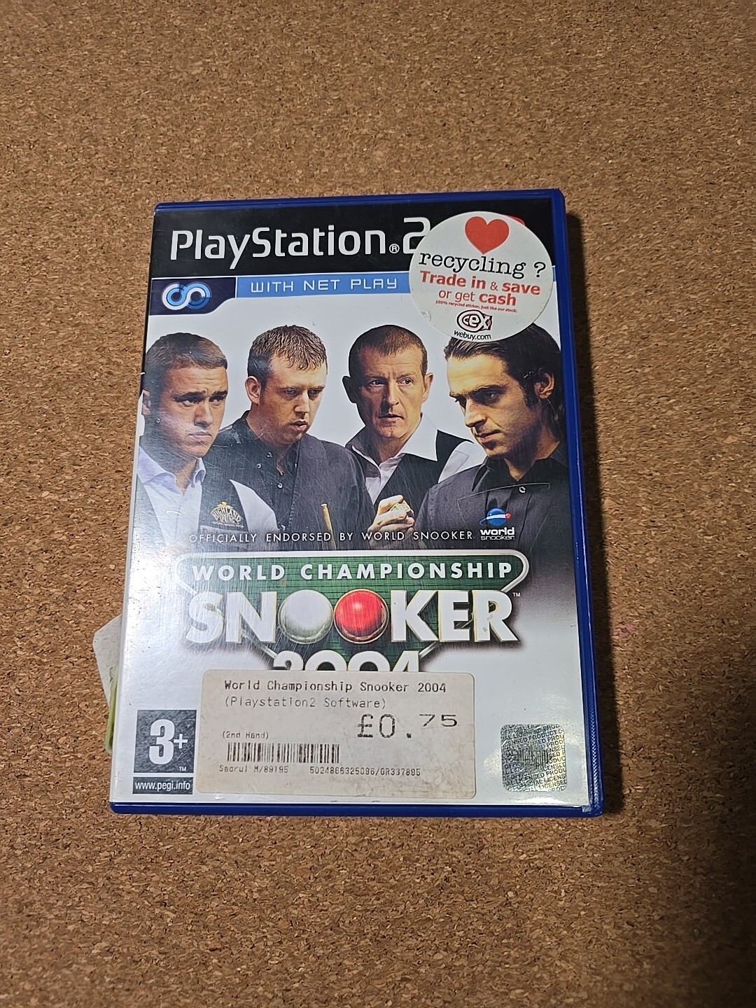 World Championship Snooker 2004 (Sony PlayStation 2, 2004) Complete With Manual
