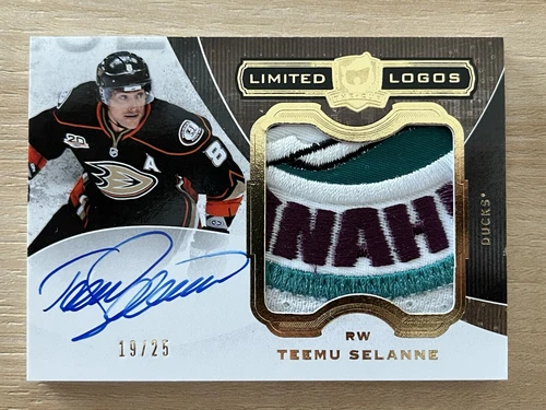 2014-15 UD The Cup Teemu Selanne Limited Logos Auto Patch 19/25
