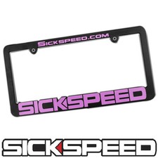 1 PIEZA NEGRO/ROSA LOGO MATRÍCULA CUBIERTA SOPORTE MARCO PLÁSTICO DECORATIVO ETIQUETA P1