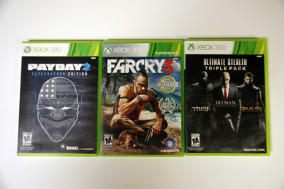 XBOX Games Lot: Payday 2 Safecracker, Far Cry 3 Platinum, Ultimate Stealth