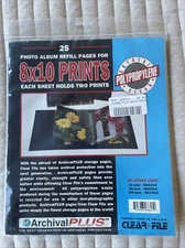Photo Album 8x10 Refill Pages Photography 25-pack Binder Sleeves Archival