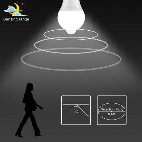 PIR Motion Sensor B22 LED Lamp Bulb Globe Auto ON/OFF Energy Saving Light - Picture 11 of 12
