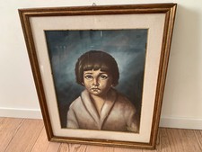 QUADRO OLIO SU TELA Autore GINO FROLLO "IL BAMBINO CHE PIANGE"
