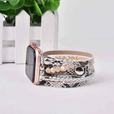 Boho Braided Leather Band Apple Watch  Band Wrap