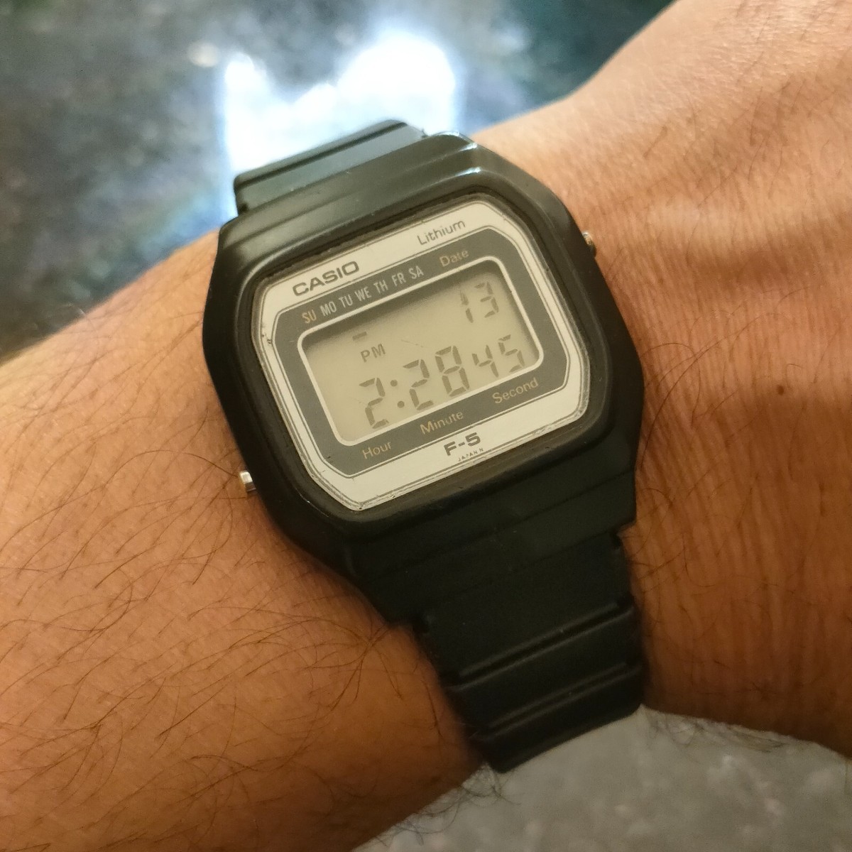 1980s Vintage Quartz Digital Casio Lithium F-5 Model 58 Men's