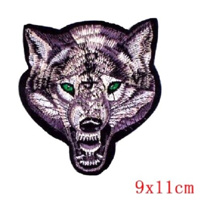Wolf Patch großer Hund bestickt Bügelbild Applikation Abzeichen Löwe Panther Tiger