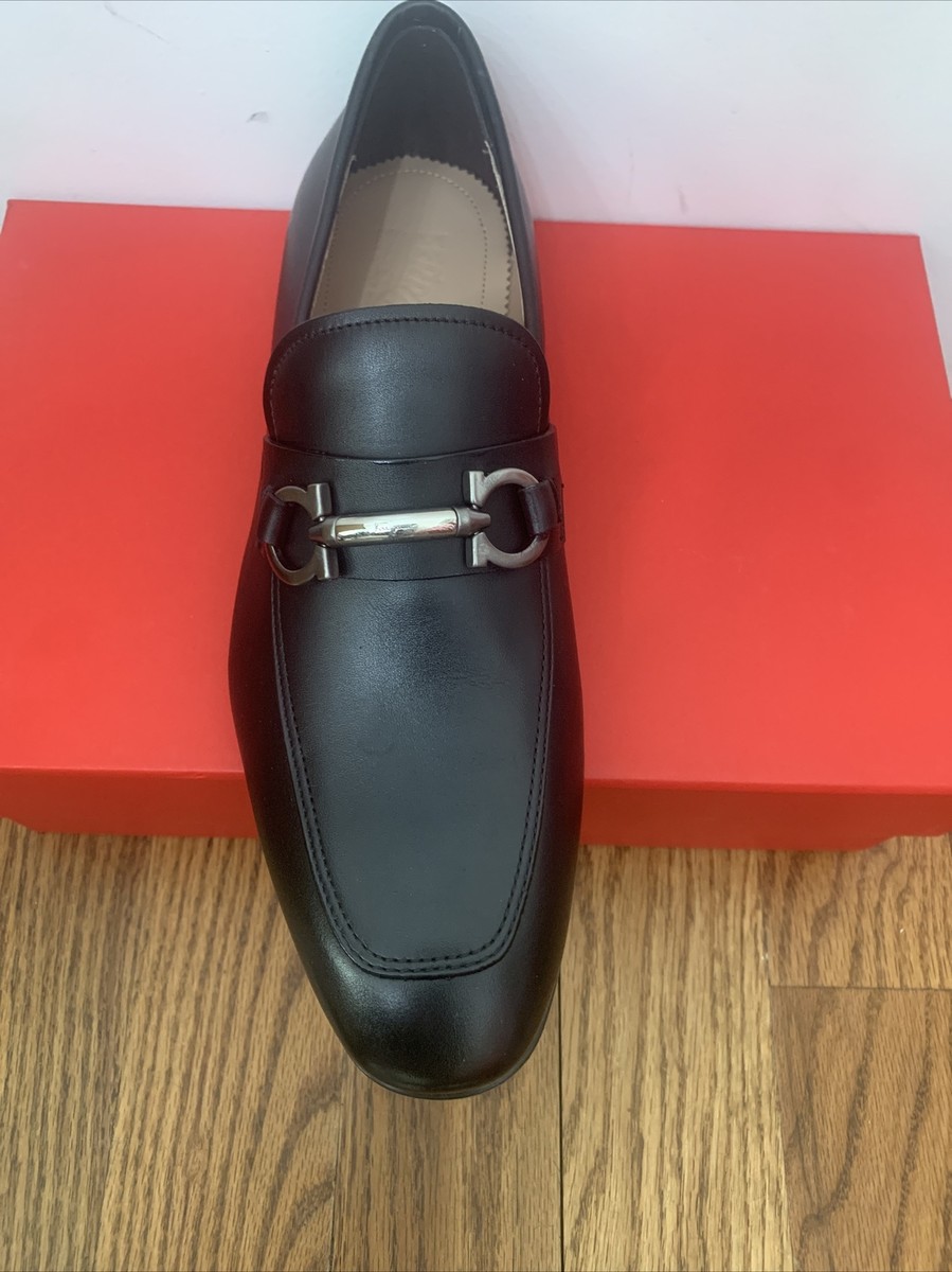 New Salvatore Ferragamo BENFORD Black Leather Men Loafers