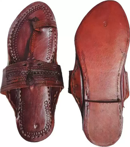 Mens Jesus sandals kolhapuri buffalo leather flat jutti KM5 fashion US size 7-11 - Picture 8 of 8