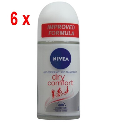 93,17 /L - 6er Pack NIVEA Deodorant ''Dry Comfort'' Deoroller - 50ml