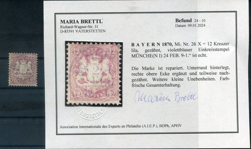Bavaria 26X Beautiful Stamped Piece Gepr. Finding (AA0951