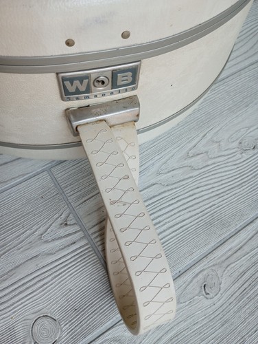 Vintage Round Samsonite Luggage Silhouette Ivory 1960s Weekend Hat Box Traveler - Picture 5 of 19