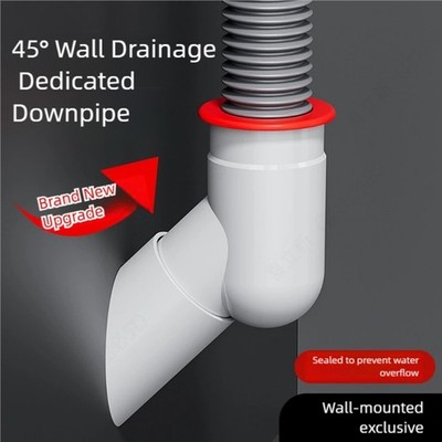 Easy Install 45 Degree Wall Drain Connector Odor Control Easy Install Sink Drain