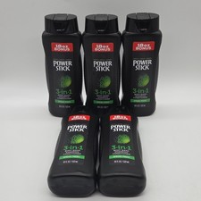 NEW Lot Of 5 Power Stick Body Wash Shampoo Conditioner 3 in 1 Spring Fresh 18 Oz