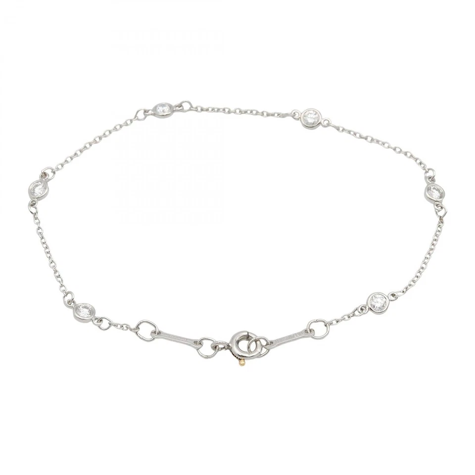 Brazalete Tiffany & Co platino diamantes mujer blanco talla única Foto 4 de 4