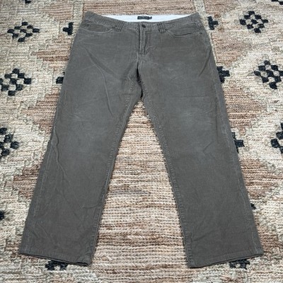 L.L. Bean Signature Corduroy Slim Straight Fit Pants Mens 36x32 Light Brown
