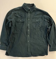 Vintage Ll Bean Chamois Shirt Mens Xl Regular Green Heavyweight Flannel Soft Vintage Ll Bean Chamois Shirt Mens Xl Regular Green Heavyweight Flannel Soft