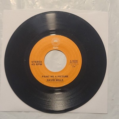 David Wills - Paint Me A Picture/ Woman - Epic 45 RPM Record