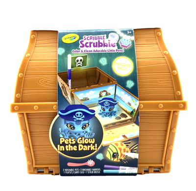 Crayola Scribble Scrubbie Pets Glow Ocean Treasure Chest Playset - 1 Set
