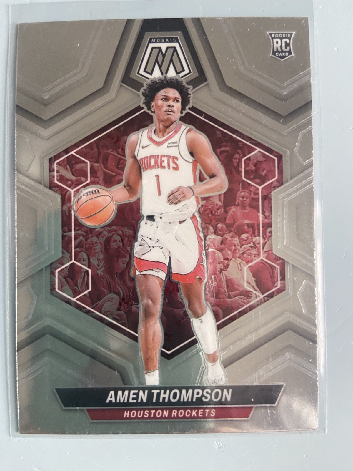 AMEN THOMPSON 2023-24 Panini Mosaic #230 Rookie Card RC Houston Rockets