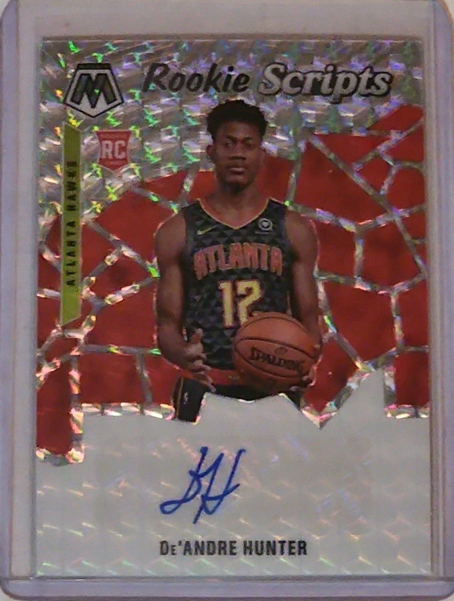 2019-20 Panini Mosaic - Rookie Scripts Autograph De'Andre Hunter #RS-DAH Hawks
