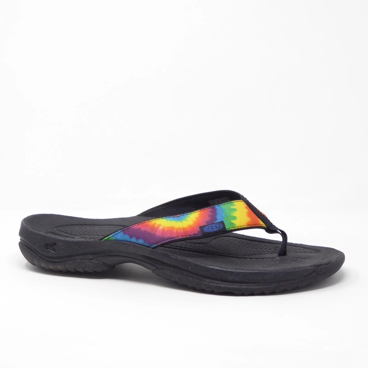KEEN Mens Kona Flip Flops Sandals Shoes Rainbow Tie Dye Black Beach Pool Size 11 KEEN Mens 11.5 Newport Rainbow Tie Dye Sandals Hippy Hiking  main image 3