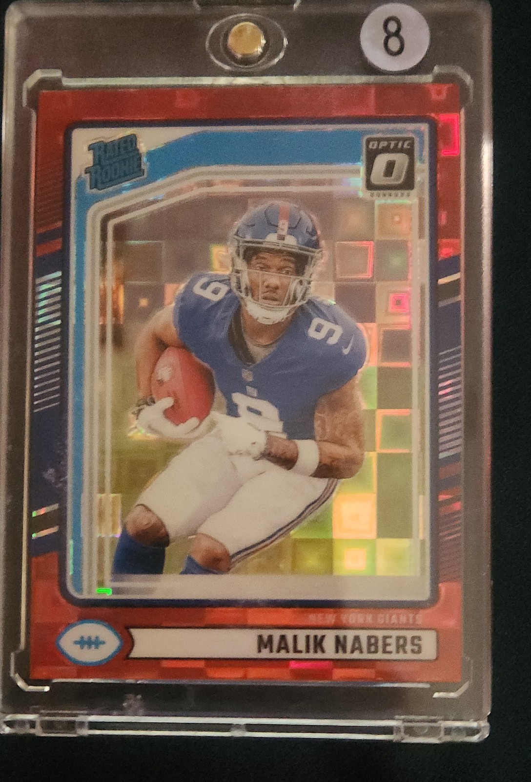 2024 Panini Donruss - RR Malik Nabers #383 Optic Preview Red Pandora Prizm (RC)