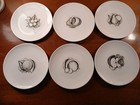 Set Of 6 Wedgwood Susie Cooper Black Fruit Bone China Plate 8 1/4” — photo 1