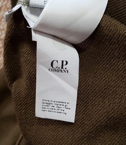 C.P. Company Herren Diagonal erhöhte Fleece Arm Linse Sweatshirt Khaki Gr. L - Bild 16 von 16