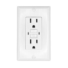 RV Designer S801, Dual GFCI Outlet with Cover Plate, White, AC Electrical