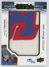 2019-20 Upper Deck Premier Mega Patch Chest Logos Jacob Trouba 5/16 PMP-TR
