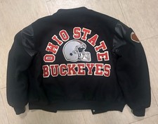 Vintage Chalk Line Ohio State Buckeyes Black Varsity Letterman XL Rare
