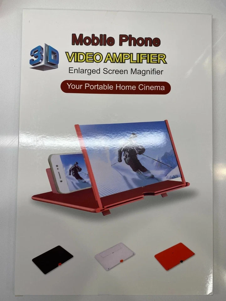 12" Black Mobile Cell Phone Screen Magnifier HD Video/Reading Amplifier Stand - Image 2 of 4