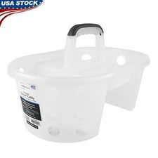 Portable Shower Caddy Plastic Organizer 4 Compartments Bathroom Supplies New