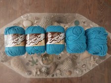 5 Skeins Yarnspirations Sugar'N Cream Yarn Hot Blue 2.5oz Will Separate