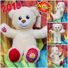 NEW Build a Bear Workshop 2019 National Teddy Bear Day 16" Cream Stuffed Plush
