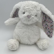Carters Just One You White Bunny 10  Plush Floral Ears Pink Flower
