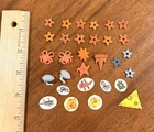 Vintage TMNT Ninja Turtles Action Figure Parts Weapon Lot w/ 15 Throwing Stars