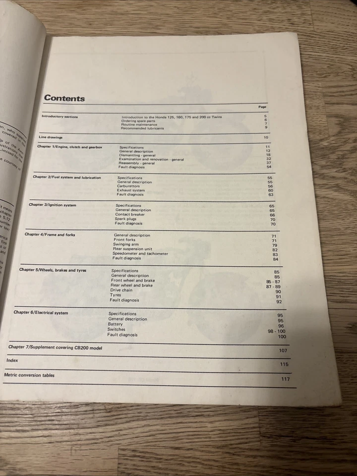 Honda CB125 160 175 200 Twins 1964 Onwards Haynes Workshop Manual 1975 - Image 4 of 4