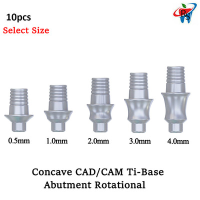 10pcs Dental Ti-Base Concave CAD/CAM Adapter Head Int Rotational With 10 Screws