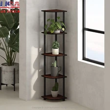 Corner Display Rack 5 Tier Shelving Unit Easy Assembly Storage Organizer New
