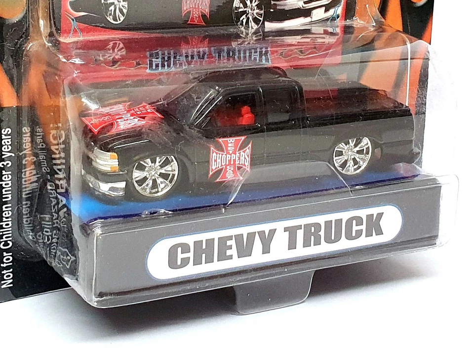 Muscle Machines 1/64 Scale 71111 - Chevy Truck Jesse James - Black - Image 2 of 4