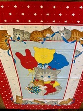 Cute Kitten Crib Fabric Panel OOP